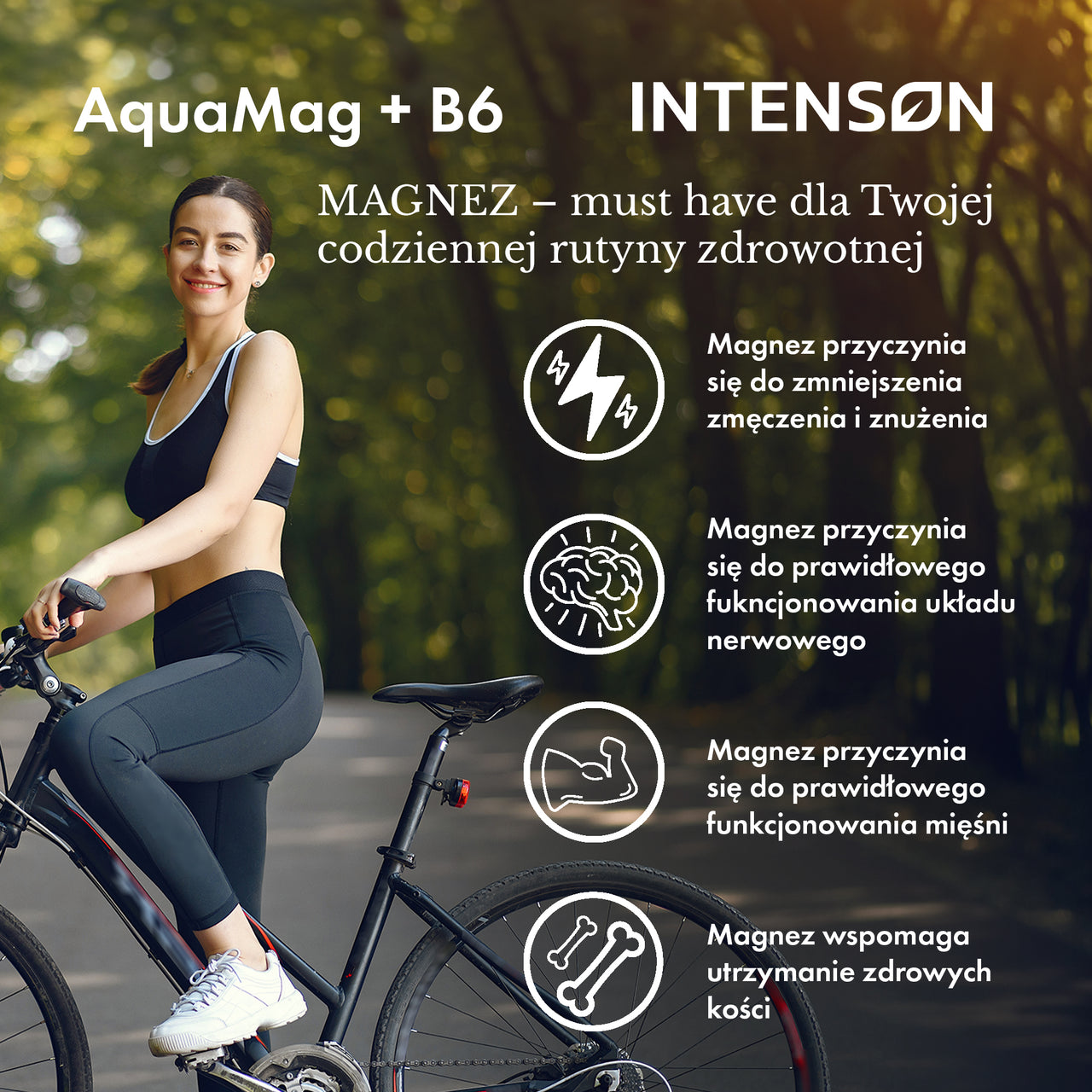 Magnez AquaMag z Aquamin MgTg® i witaminą B6, 60 kapsułek