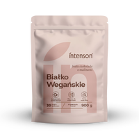 Thumbnail for Białko wegańskie o smaku białej czekolady i malin, 900 g - Intenson.pl