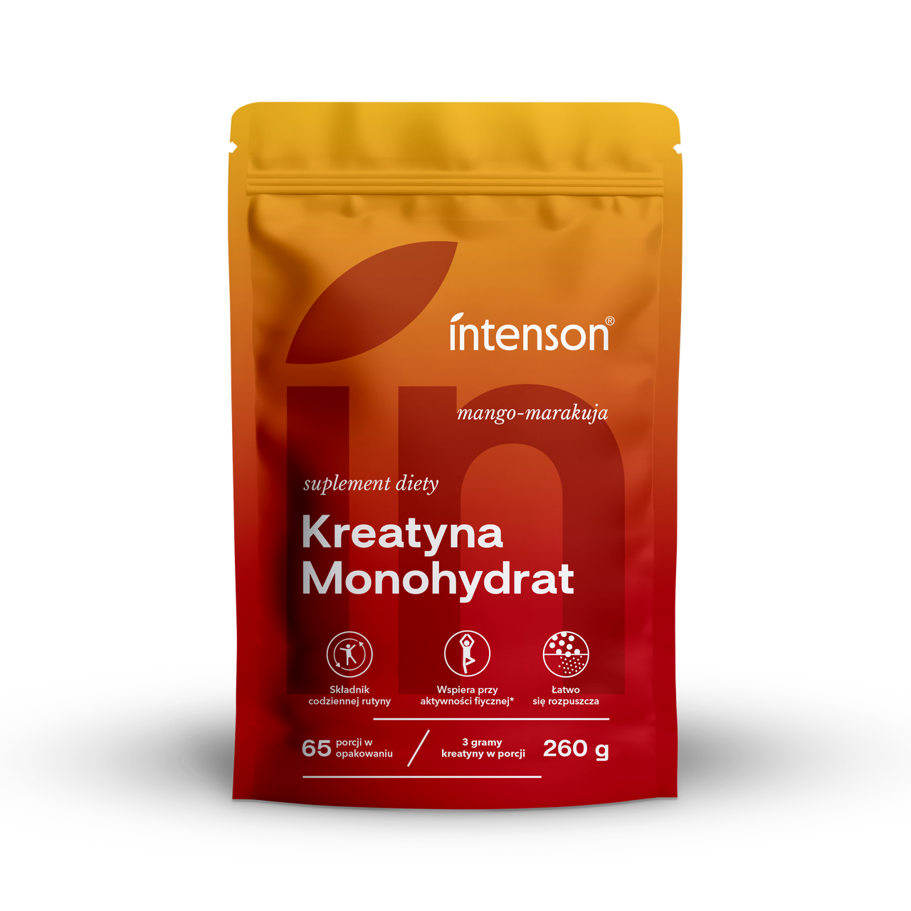 Kreatyna o smaku mango-marakuja, 260g - Intenson.pl