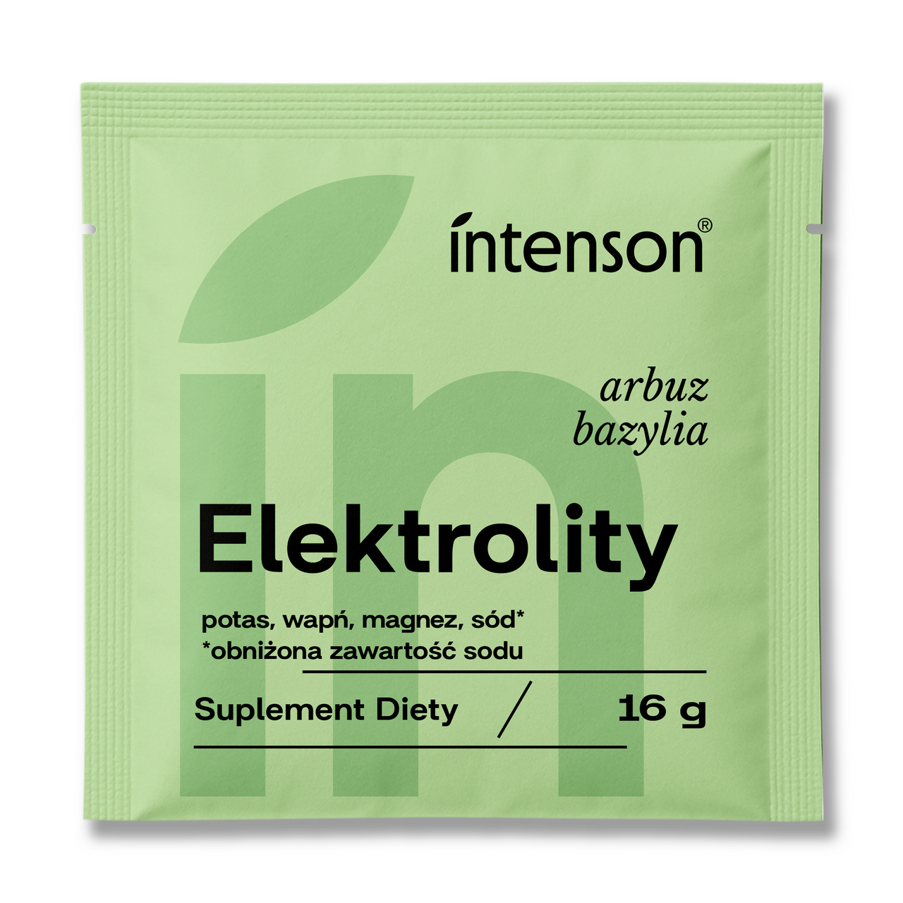 Elektrolity o smaku arbuz-bazylia, 16g/ 20 saszetek - Intenson.pl