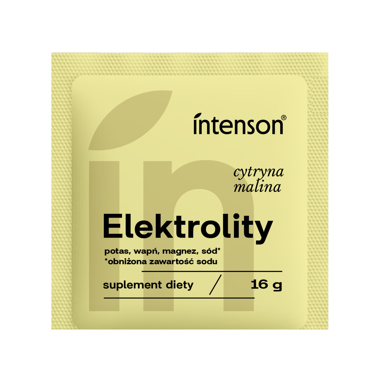 Elektrolity o smaku malina cytryna 16g/20 saszetek - Intenson.pl