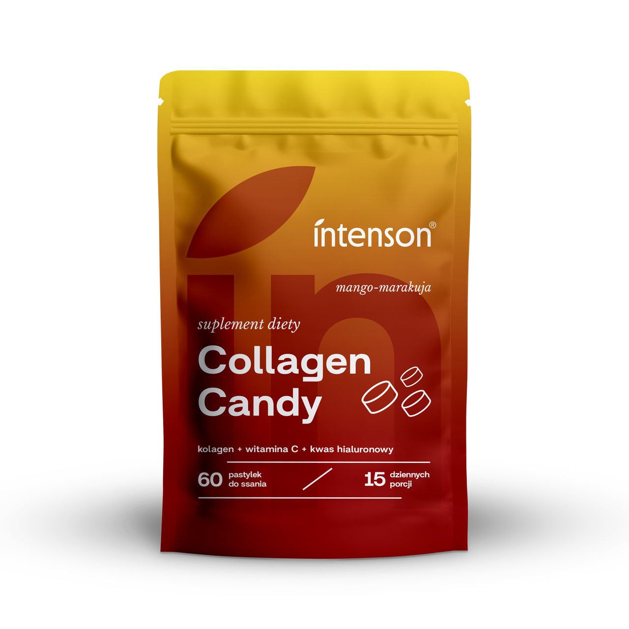Collagen Candy Mango - Marakuja, 60 pastylek - Intenson.pl