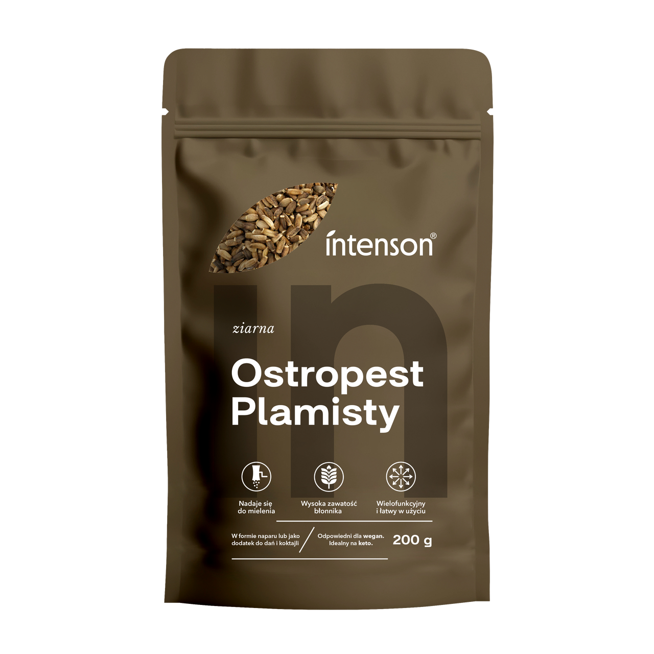 Ostropest Plamisty Ziarno, 200g - Intenson.pl