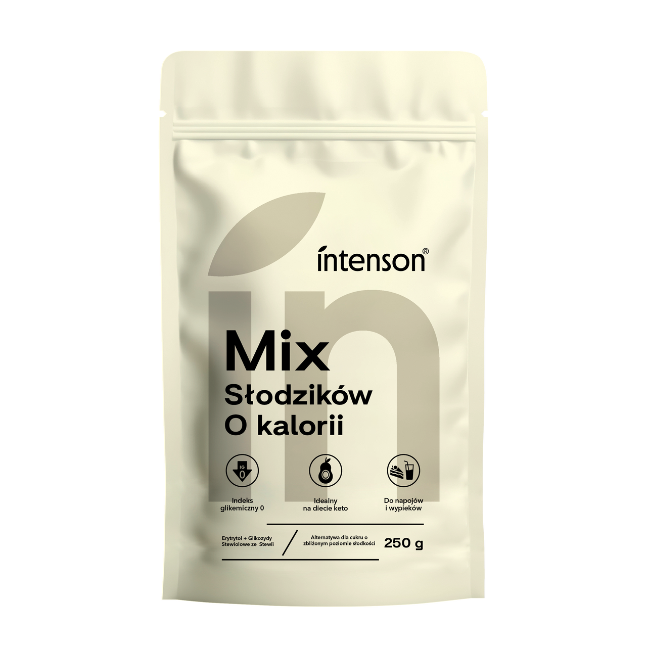 Mix słodzików na bazie erytrytolu - 0 kcal, 250g - Intenson.pl