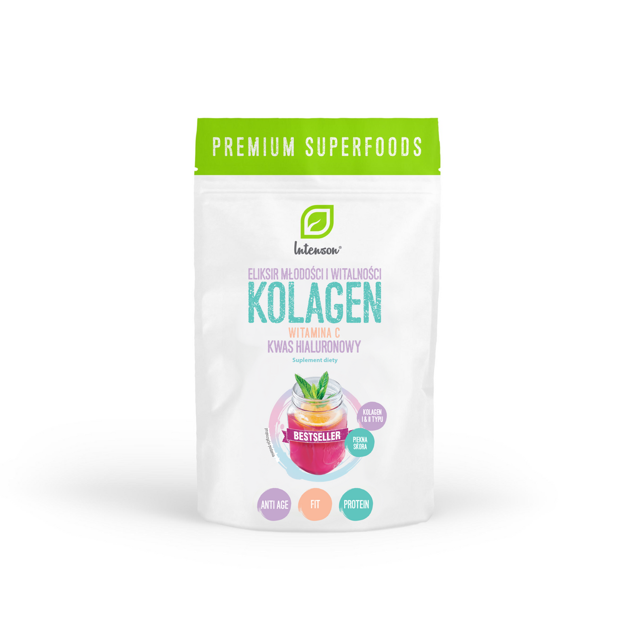 Kolagen + wit C + kwas hialuronowy w proszku 250g - Intenson.pl