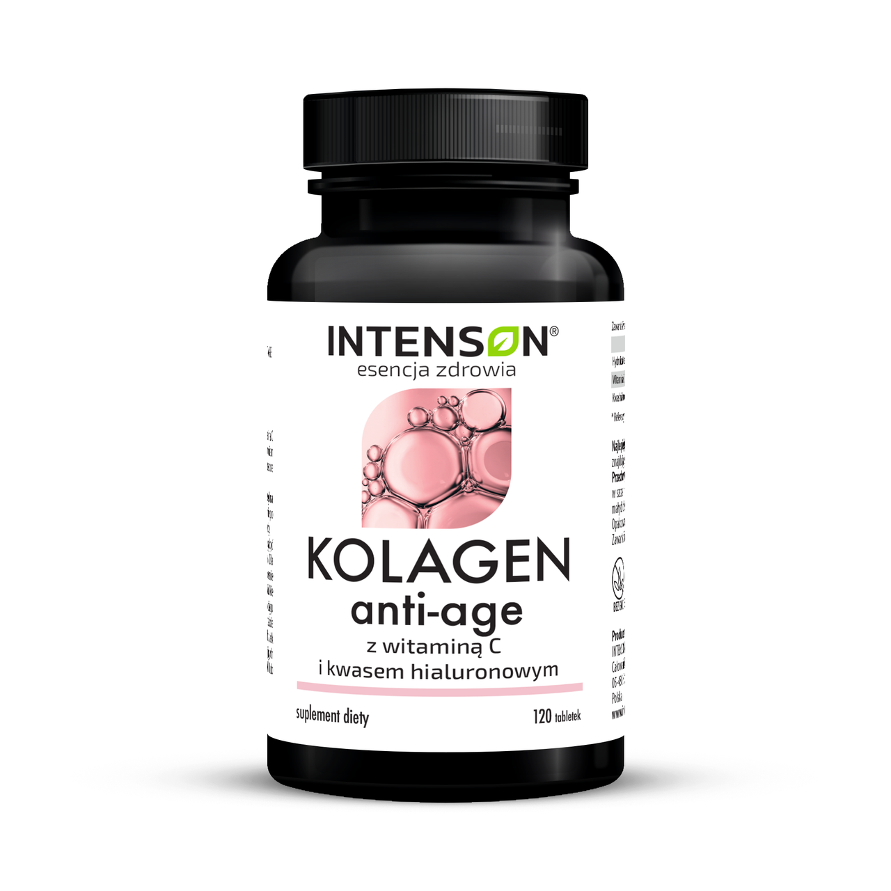 Kolagen Anti-Age z kwasem hialuronowym i witaminą C 500mg, 120 tabletek