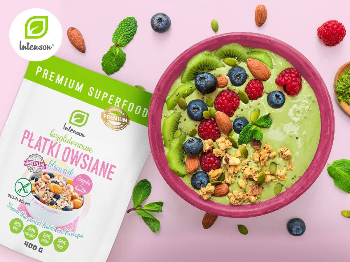Bezglutenowe płatki owsiane 400g - Intenson.pl