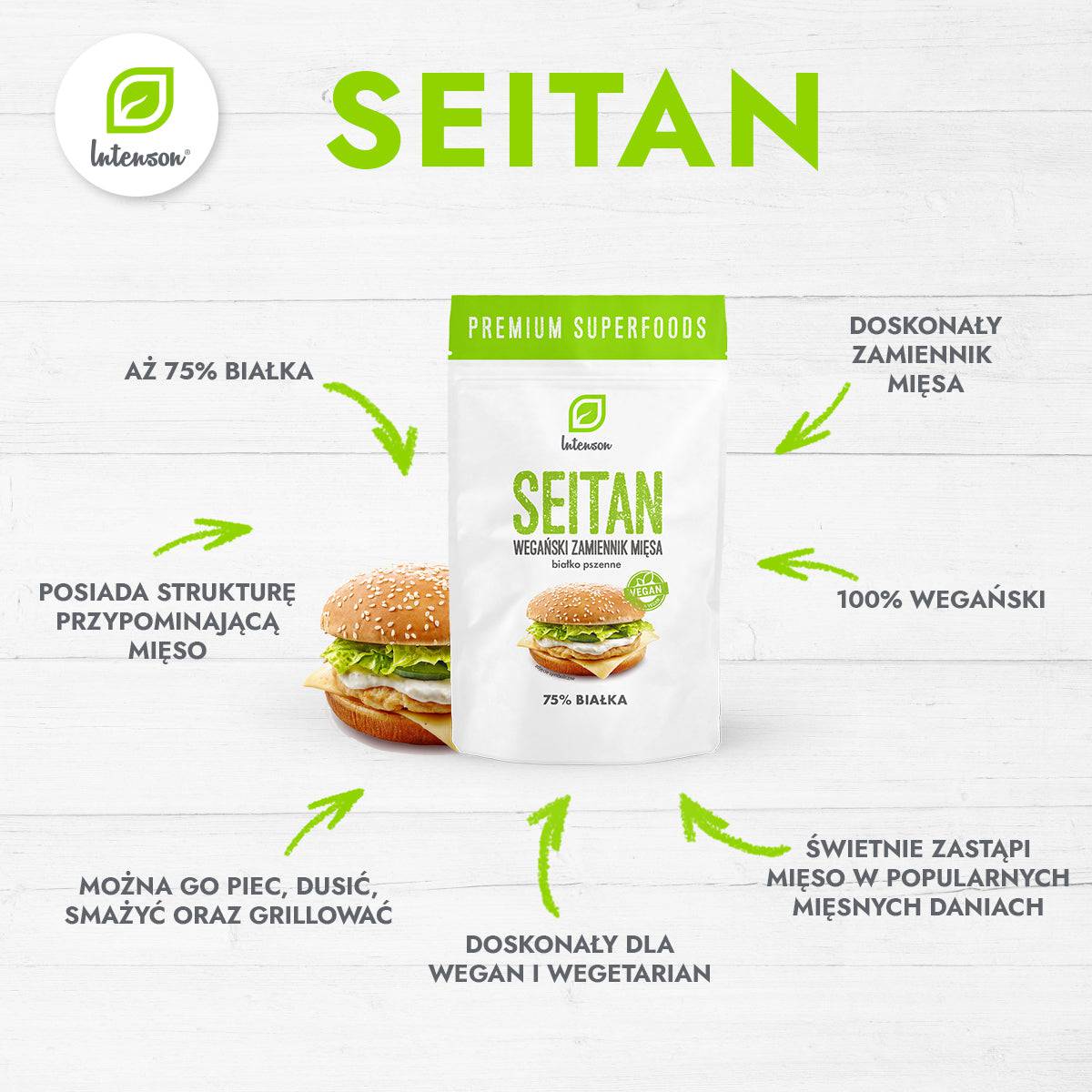 Seitan-Białko pszenne 150g - Intenson.pl